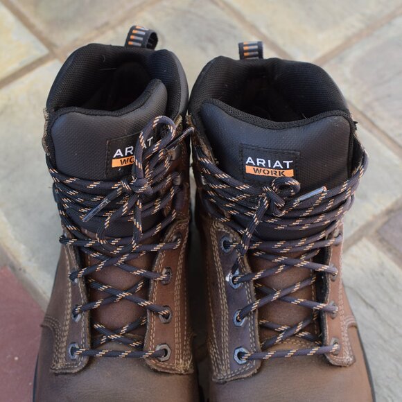 Ariat Leather Treadfast 6" Waterproof Steel Toe Work Boot Style# 10034673 - 10 - Picture 8 of 11